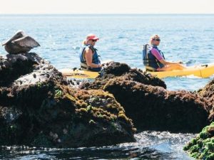 Amazing photo shoot of kayak in Galapagos Islands.
